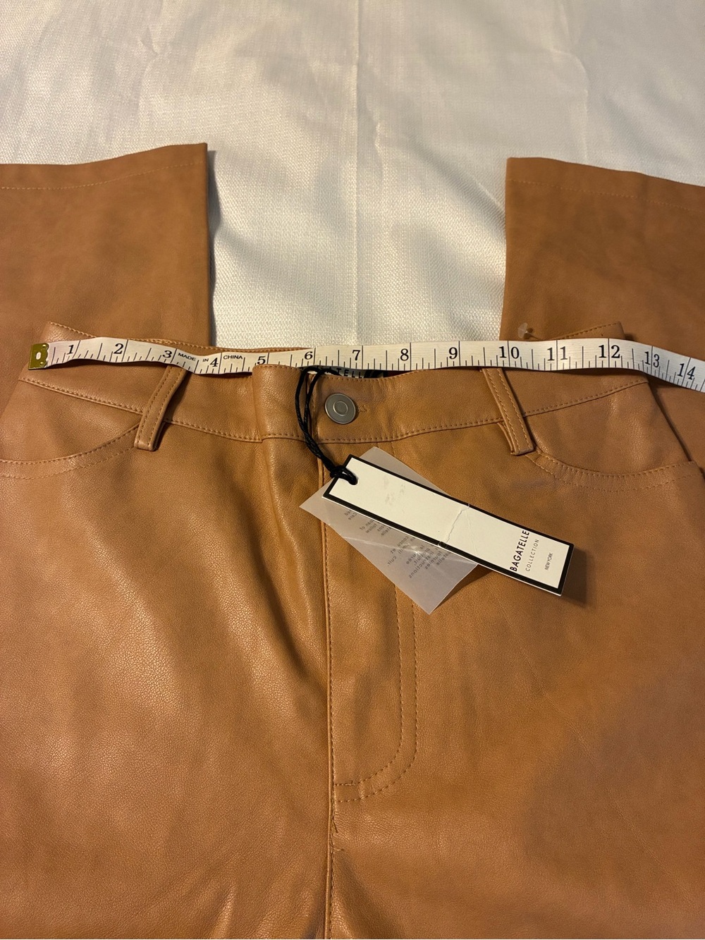bagatelle Brown Faux Leather Cargo Pants Sz XS NWT/0449 - Picture 5 of 12